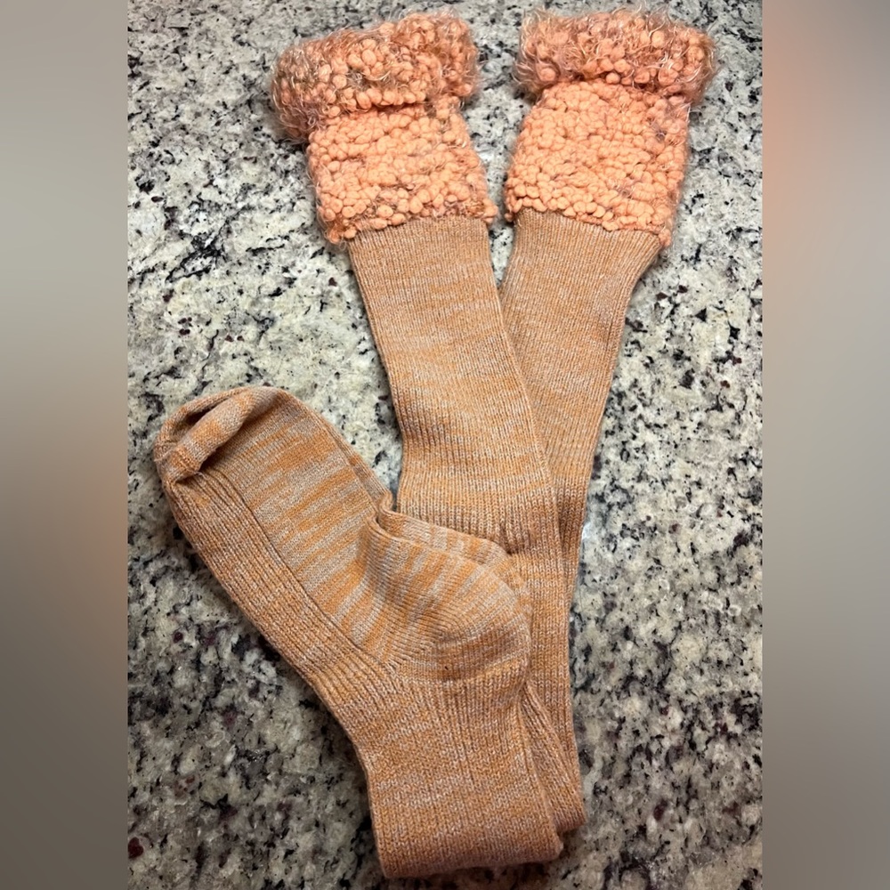 Super Cute Peach Color Boot Socks